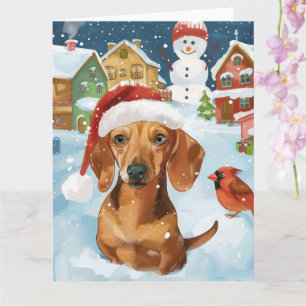 Dachshund Winter Wonderland Weihnachtsfreude Karte