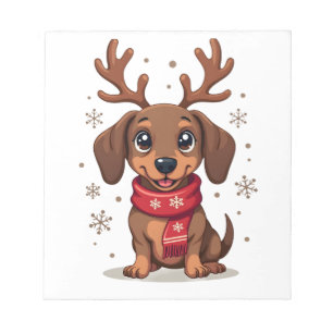 Dachshund Winterfreude Notizblock