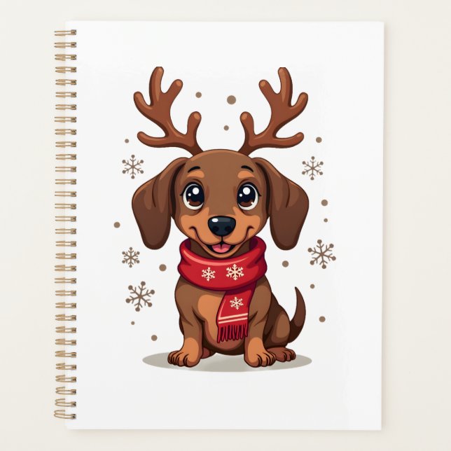 Dachshund Winterfreude Planer (Vorderseite)