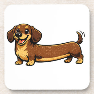 Dachshund-Wurst-Wiener-Dog-Design Getränkeuntersetzer