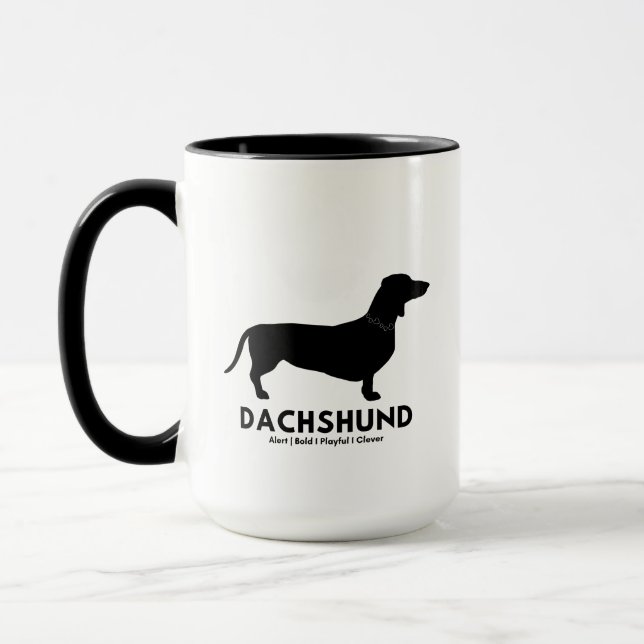 Dachshund Yin Yang Coffee Mug (Gauche)