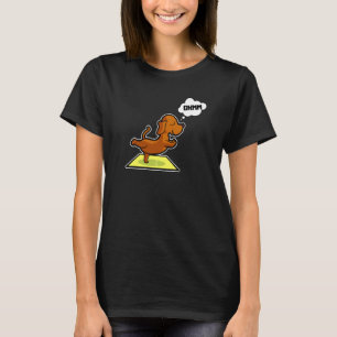 Dachshund Yoga-Übungen Sport Gymnastik Ohmmm Herz T-Shirt