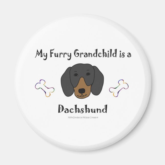 DachshundBlackTan Magnet (Vorne)