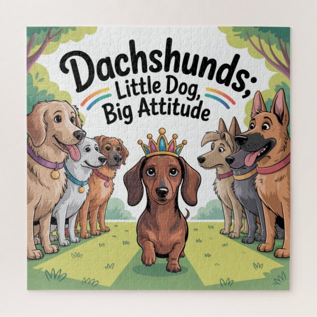 Dachshunde Kleiner Hund, große Attitüde (Vertikal)
