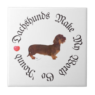 Dachshunde machen meine Welt Fliese
