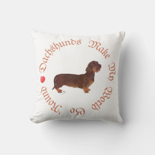 Dachshunde machen meine Welt Kissen