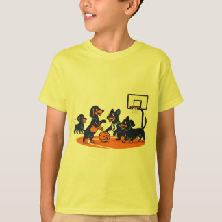 Dachshunde spielen Basketball T-Shirt