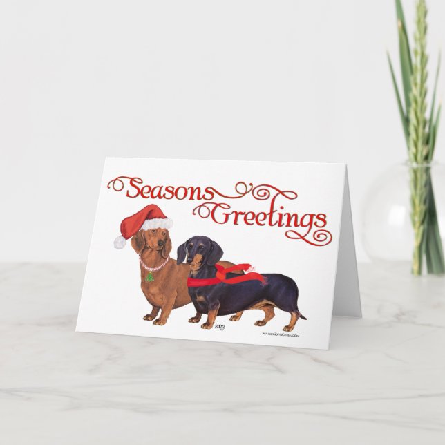 Dachshunde Weihnachten (Vorderseite)