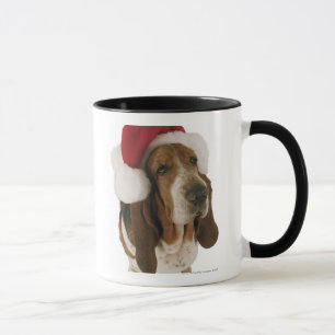 Dachshundjagdhund in der Weihnachtsmannmütze Tasse