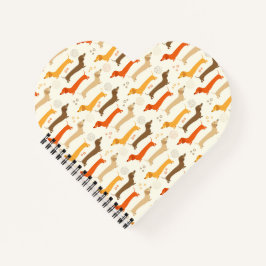 Dachshunds et Carnet Pois