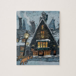 Dachshunds im Weihnachtsstil