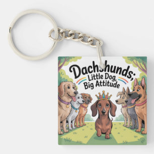 Dachshunds Kleiner Hund, große Attitüde Schlüsselanhänger
