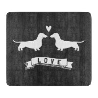 Dachshunds Liebe - Hunde-Silhouetten mit Herz