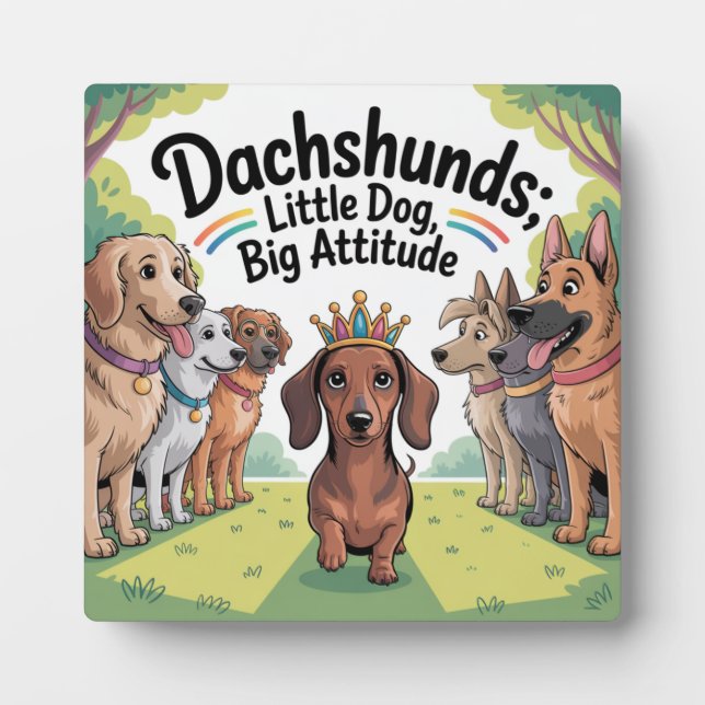 Dachshunds Little Dog, Big Attitude Fotoplatte (Vorderseite)
