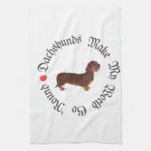 Dachshunds machen meine Welt Geschirrtuch