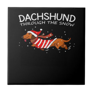 Dachshunds Weihnachtspullover Muster Klassisches T Fliese
