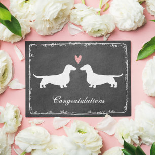 Dachshunds Wiener Dogs Hochzeitsglückwünsche Karte