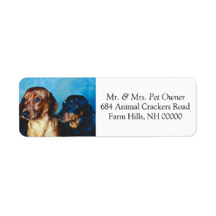 Dachsund Puppies Rücksendeadresse Mail Stickers