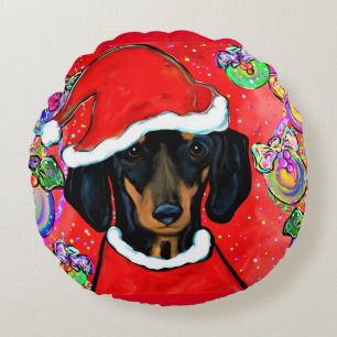 DACHSUND RUNDES KISSEN