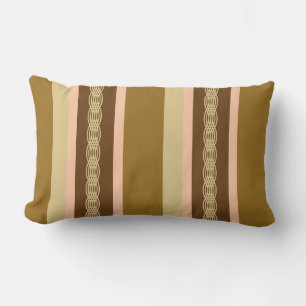 Dachvorsprung-Streifen im Mid-Century-Stil - tan u Lendenkissen