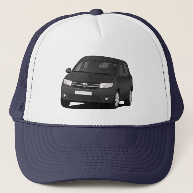 Dacia Sandero - Illustration - Schwarzes Truckerkappe (Vorderseite)