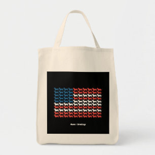 Dackel 4. Juli American Flag Patriotic Tragetasche