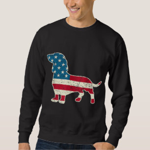 Dackel 4. Juli Hund Lover Geschenk Männer Frauen F Sweatshirt
