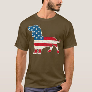 Dackel American Flag 4. Jul for Men Women T-Shirt
