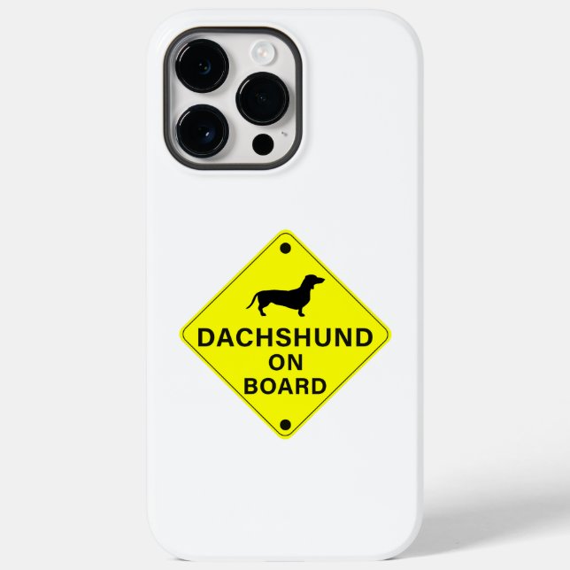 Dackel an Bord Funny Dog Bumper Case-Mate iPhone 14 Pro Max Hülle (Rückseite)