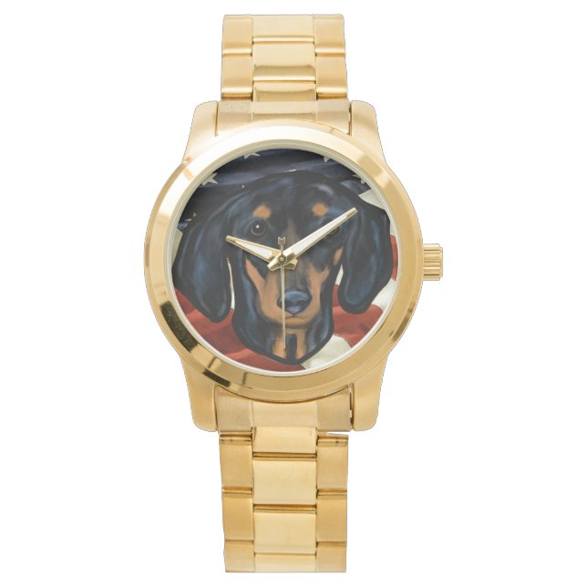 DACKEL ART ARMBANDUHR (Vorderseite)