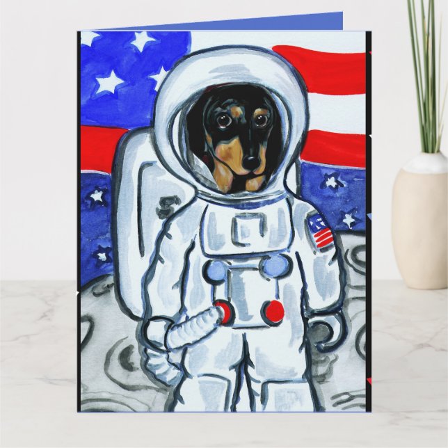 DACKEL ASTRONAUT KARTE (Vorderseite)