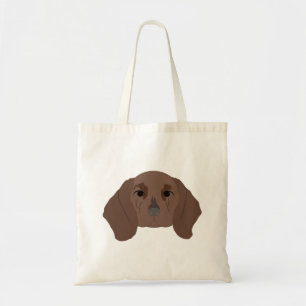 Dackel auf Tote Tasche
