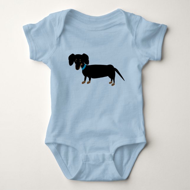 Dackel Baby Strampler (Vorderseite)
