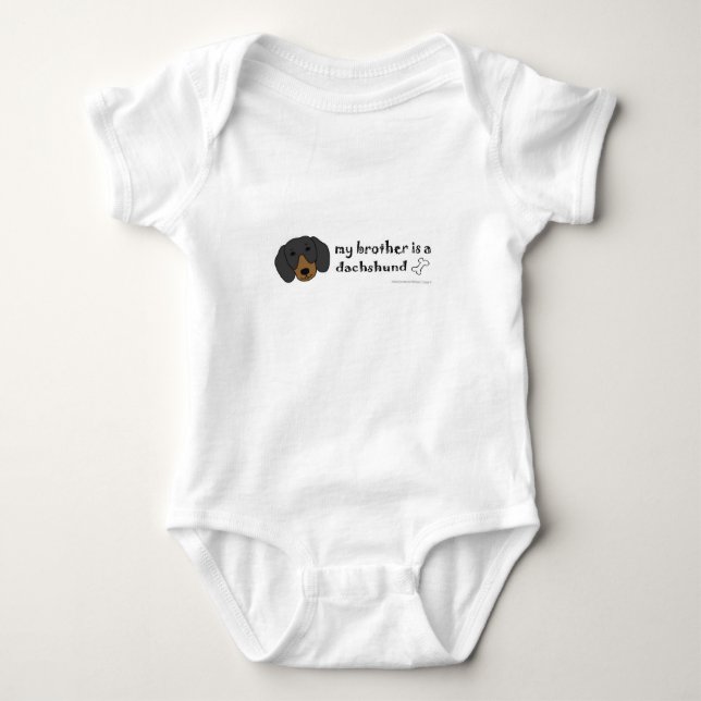 Dackel Baby Strampler (Vorderseite)