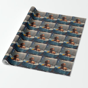 Dackel Bathtime Fun Geschenkpapier