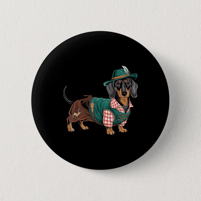 Dackel Bavarian Weiner Sausage _4 Button (Vorderseite)