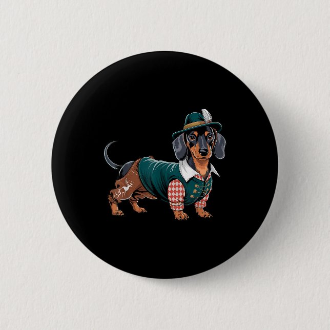 Dackel Bavarian Weiner Sausage _5 Button (Vorderseite)