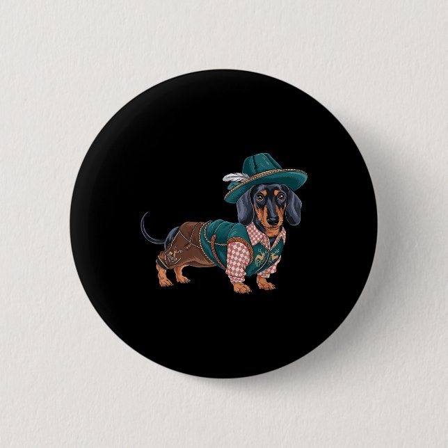 Dackel Bavarian Weiner Sausage _6 Button (Vorderseite)