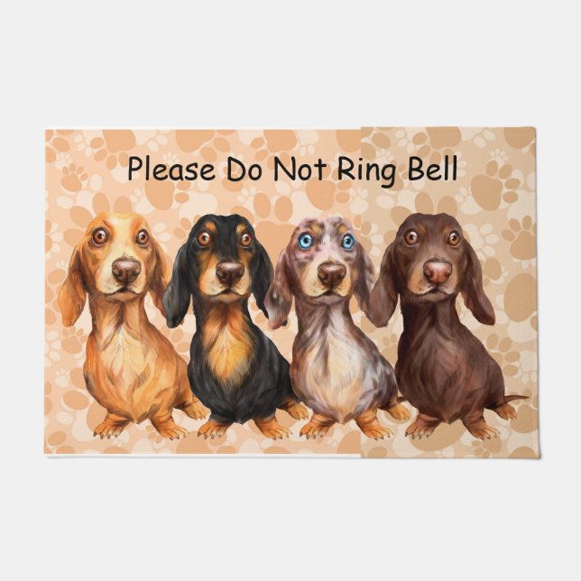 Dackel Begrüßungsort Fußmatte (Vorderseite)