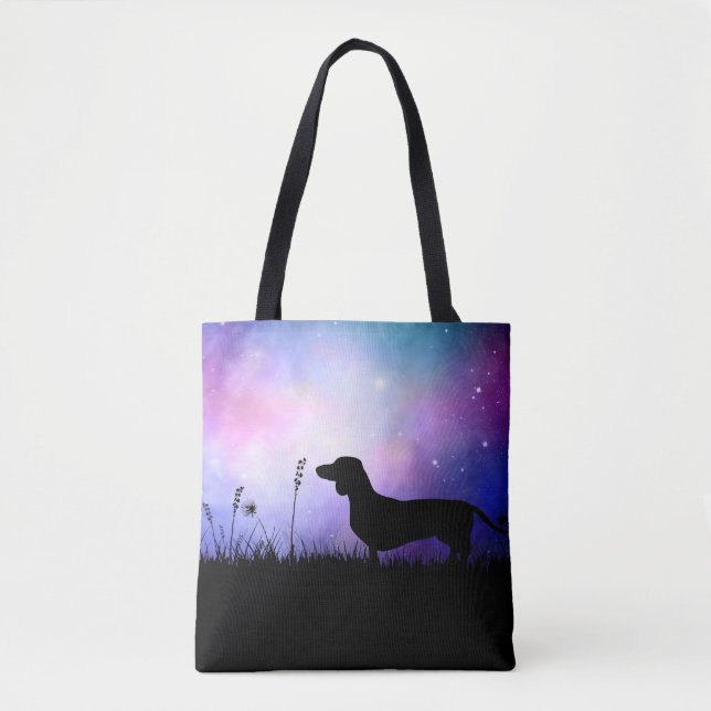 Dackel bei der Moonscape Dackel Dog Beautiful Tasche (Vorderseite)