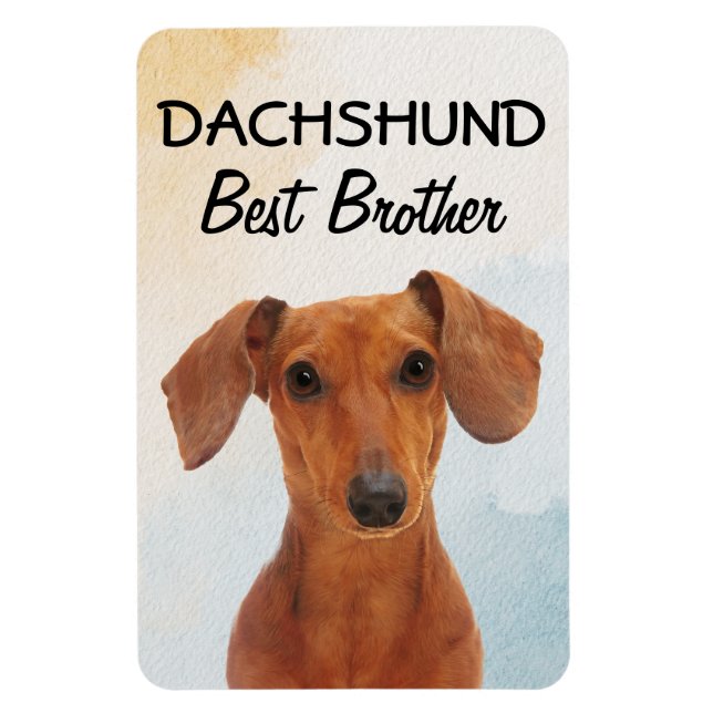 Dackel Best Brother Magnet (Vertikal)
