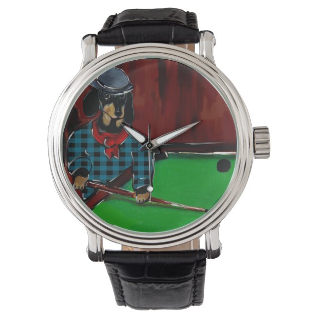 DACKEL BILLIARDS ARMBANDUHR (Vorderseite)