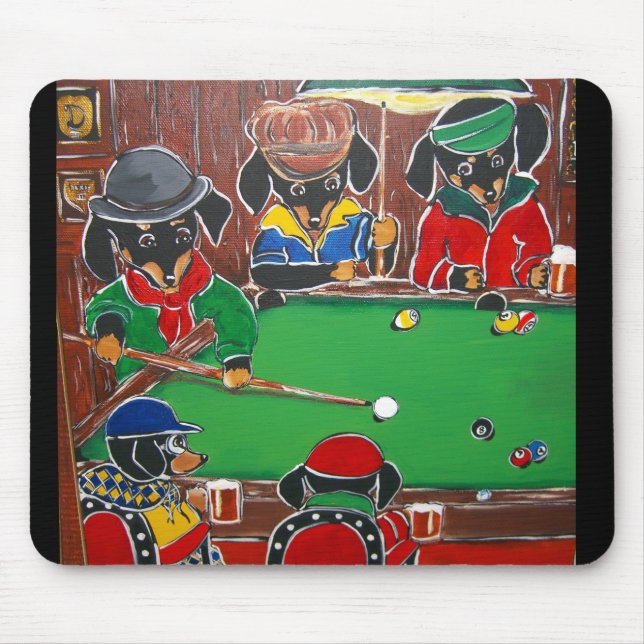 Dackel Billiards Mousepad (Vorne)