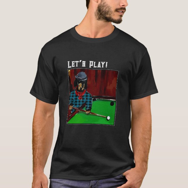DACKEL BILLIARDS T-Shirt (Vorderseite)