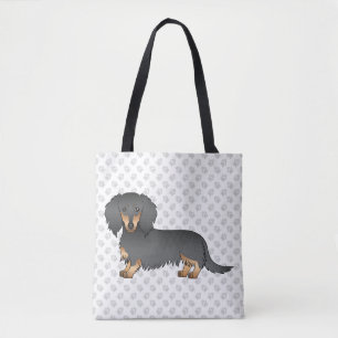 Dackel "Black & Tan Long Hair" Tasche