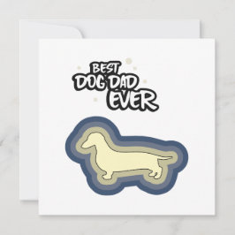 Dackel Blue Best Dog Vater je ich Woof You Karte
