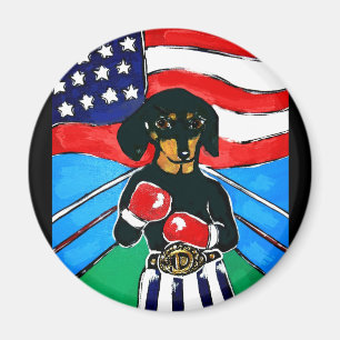Dackel Boxer Magnet