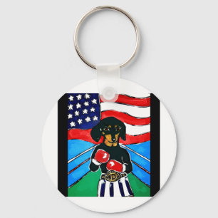 Dackel Boxer Schlüsselanhänger