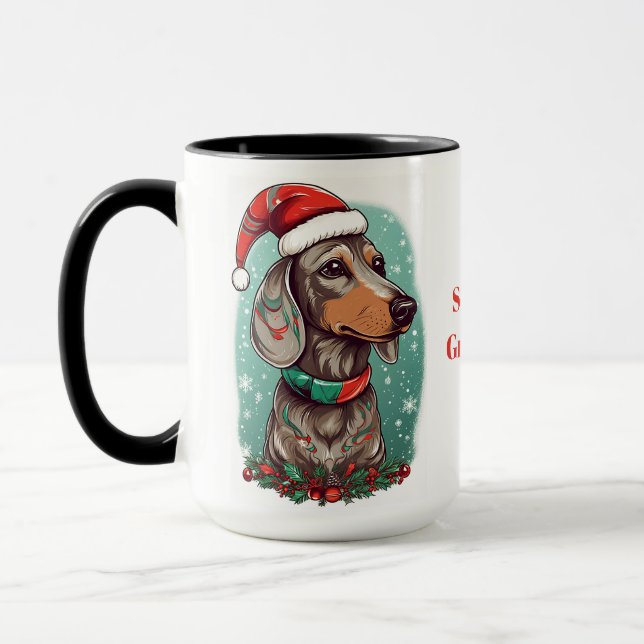 Dackel Brown Black Original Dog Tasse (Links)