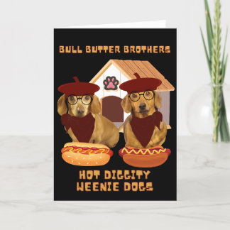 Dackel Bull Butter Brothers Note Card